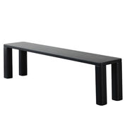 Corner Bar medium black satin ash bench